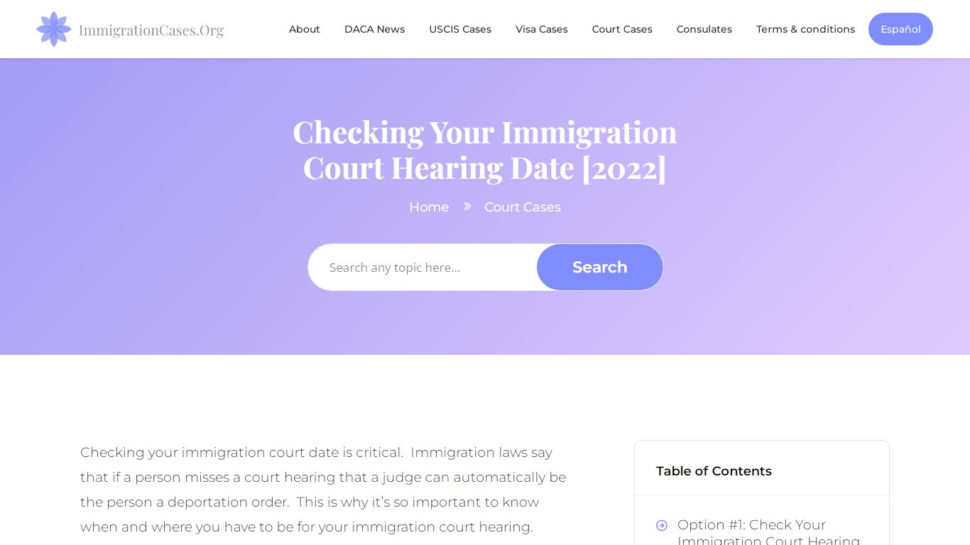 Checking Your Immigration Court Hearing Date [2022]